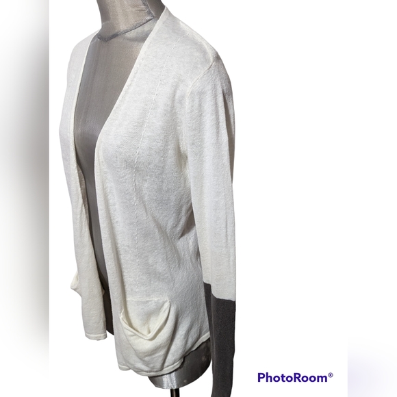 Horny Toad Cream Gray Open Front Cardigan Size Small - Picture 2 of 7